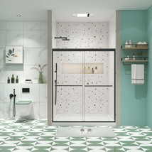 Bypass Shower Door: 44-48&quot;x70&quot;, 1/4&quot; Tempered Glass - $378.99