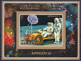 ZAYIX Ajman Block 279 B MNH Imperf Space Apollo 13 Moon Buggy 031023SM39 - £10.26 GBP