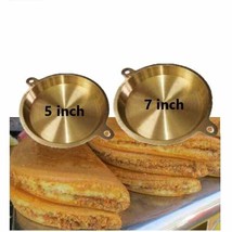 Asian Peanut Pancake Brass Copper Flat Round Pan Mold Ban Chien Kueh Apa... - $59.90+