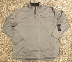 Boer Goat Pullover Mens XL Grey Lavelle Farms 1/4 Zip Shirt Dapple High Outdoors - $28.59