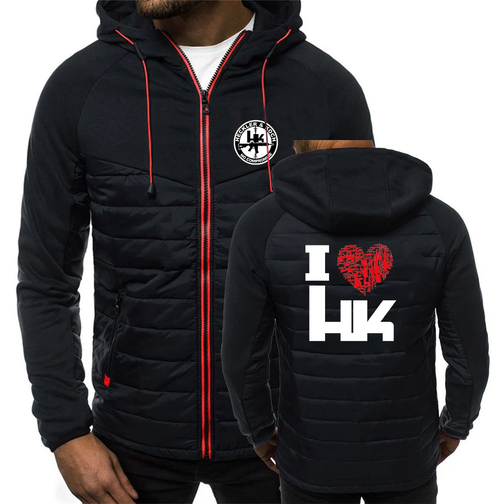 Hk Heckler Koch No Compromise  Fall And Winter Men Print Trendy Jacket Youth Hoo - £171.93 GBP