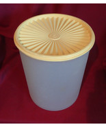 Tupperware Servalier Canister Vintage White With Harvest Gold Lid 808-2 ... - £7.86 GBP