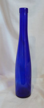 Cobalt Blue Glass Wine Bottle Empty 12 Inches Tall  - £7.98 GBP