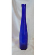 Cobalt Blue Glass Wine Bottle Empty 12 Inches Tall  - £7.95 GBP