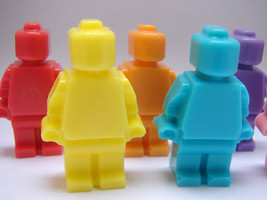 Handmade GIANT Lego Man Soap x 2 - Large Big, birthday present, party filler - £5.09 GBP