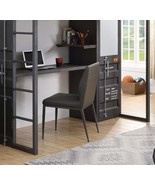 Cargo Chair, Gray Faux Leather &amp; Gunmetal Finish - $5,211.89 MXN