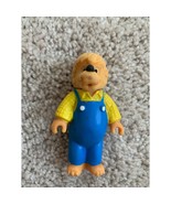 Vintage Berenstain Bears 3” Papa Bear Figure Toy Blue Overalls Yellow Shirt - $189.80 MXN