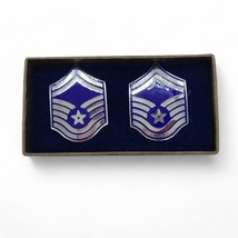 USAF E-7 Air Force Chief Master Sergeant Metal Pin Chevrons Pair - $13.00