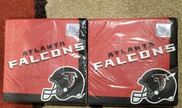 Nfl Atlanta Falcons 2 Pkgs Of 36 Ct Each, 2-Ply Napkins Football Party Supplies - £7.66 GBP