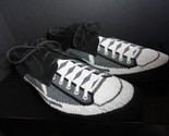 Donald Pliner Glass Beaded Black and White Made in Italy Shoes Size 12 M - £676.96 GBP