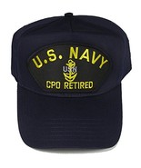 U S Navy CPO Retired with Chief Anchor HAT - Navy Blue - Veteran Owned Business - $17.99