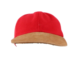 Vintage 90s Streetwear Blank Wool Suede Leather Stretch Strapback Hat Ca... - $29.65