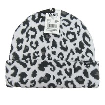 Vans Snow Leopard Womens Beanie One Size White Black NEW VN00036UBDS - £18.04 GBP