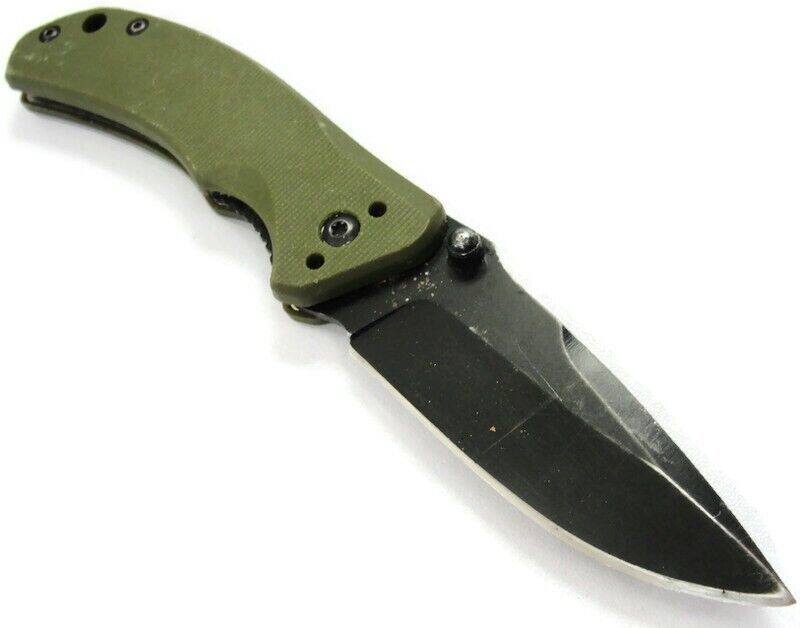 Primary image for Ozark Trail Green Stainless Steel Lock Back Folding Pocket Knife