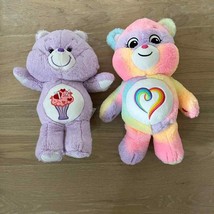 Care Bears 13&quot; Share Bear &amp; 14&quot; Togetherness Rainbow Tie Dye - £15.17 GBP