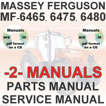 Massey Ferguson MF6480 MF 6480 Tractor SERVICE &amp; PARTS Manual -2- MANUAL... - $32.98