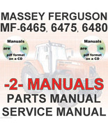 Massey Ferguson MF6480 MF 6480 Tractor SERVICE &amp; PARTS Manual -2- MANUAL... - £26.05 GBP