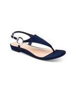 Alfani Womens 9 M Navy Blue Slingback Thong Flat Sandal NIB YK8 - £22.63 GBP