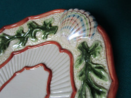 Fitz & Floyd Ceramic Majolica Oval Plate Shells 10X 8" [*] - $74.25