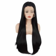 Hair Straight Super Long 28Inch Dark Brown Heavy Density Realistic Synthetic Lac - $47.99