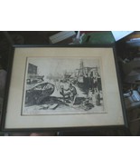 Lionel Barrymore Print Etching Purdy’s Basin Framed 16 x 11  - £10.95 GBP