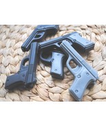 4 x Christmas Gun Soap - Black/Silver colour - Pistol, man soap - £5.11 GBP