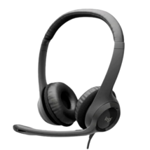 Logitech Wired USB Stereo Headset Over Ear Headphones Microphone NO EARP... - $12.56