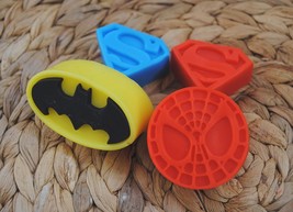 Handmade Superhero Logo soaps - Batman Superman Spiderman, novelty - £5.14 GBP