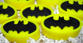 3 x Handmade Batman Logo Soap - birthday gift, party filler, novelty - £4.85 GBP