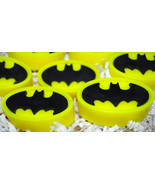 3 x Handmade Batman Logo Soap - birthday gift, party filler, novelty - £5.11 GBP