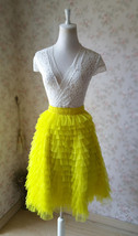 Yellow Tiered Tulle Skirt Outfit Custom Plus Size Tulle Ballerina Skirt Outfit