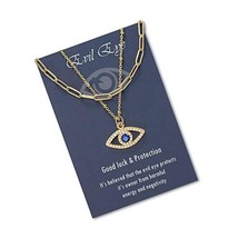 Layered Eye Necklaces for Women 18K Gold Plated - £43.11 GBP