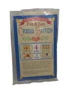 Celebrate America Cross Stitch Kit 4 Simple Designs, Opened - $5.82