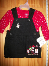 Disney Baby Clothes 0M-3M Minnie Mouse Newborn Christmas Holiday Jumper Outfit - £7.47 GBP
