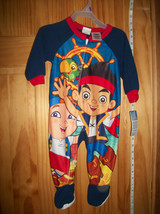 Disney Jake Baby Clothes 12M Never Land Pirate Pajama Sleep PJ Footed Sl... - £12.82 GBP