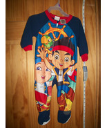 Disney Jake Baby Clothes 12M Never Land Pirate Pajama Sleep PJ Footed Sl... - £12.79 GBP