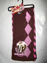 Disney High School Musical Girl Clothes Pink Scarf Brown Striped Neck Accessory - £5.29 GBP