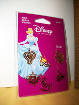 Disney Princess Paper Craft Kit Mini Brass Stencil Set Miniature Scrapbook Tool - £3.56 GBP