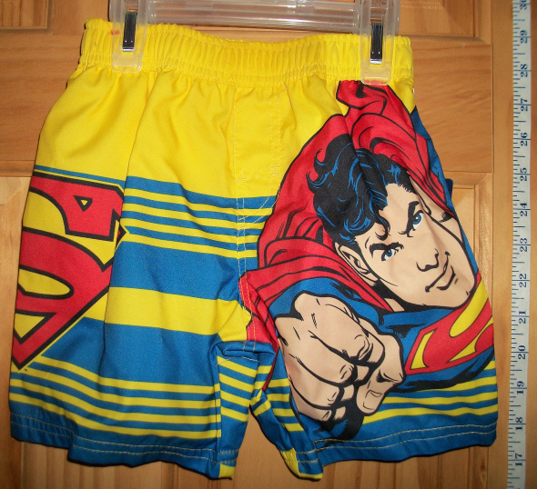 Superman Baby Clothes 24M Super Man Bathing Suit Trunks Swim Super Hero Swimsuit - $14.24