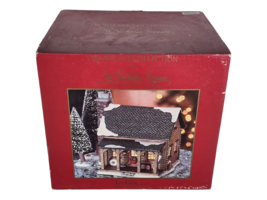 St Nicholas Square Log Cabin The Village Collection Lighted 1998 NEW - £44.50 GBP