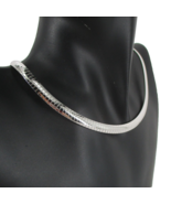 Vintage Classic Milor Italy Sterling Silver 925  Omega 7mm Wide 17” Neck... - $64.33