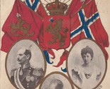 1907 Cartolina Regina Maude King Haakon VII Corona Principe Olav Alt Per... - $20.43