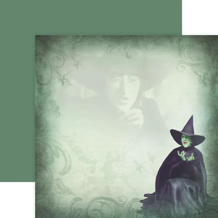 The Wicked Witch Wizard of oz 12x12 Double Sided Scrapbook Paper - Singl... - $1.24