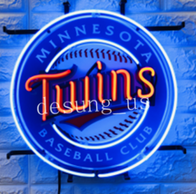 New Minnesota Twins Light Bar Decor Neon Sign 24&quot; with HD Vivid Printing - £204.46 GBP