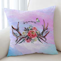 Native American Bouquet over Purplish Cushion Cover - $12.90