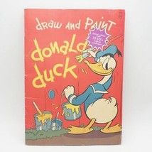 Vintage 1970&#39;s Disney Draw Und Farbe Donald Duck #2054 Große Mal- Buch - £20.72 GBP