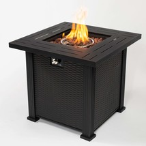 28&quot; Square Fire Pit Table: Outdoor Patio Heat - $219.99