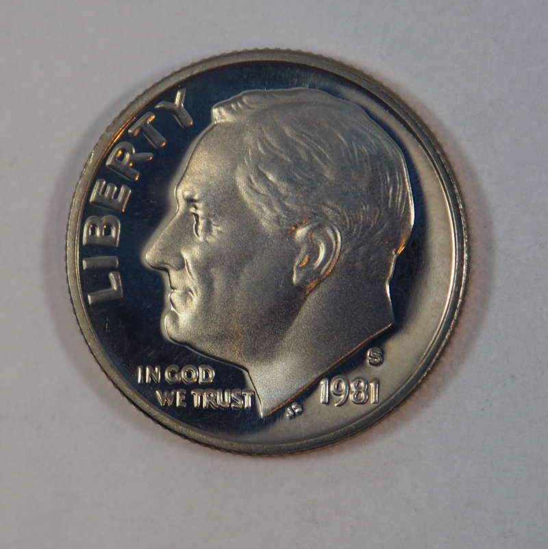 1981 S Roosevelt Clad Dime Proof GEM US Coin Proof (PF) - SKU 43USDMCL - $2.95