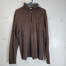 Columbia Men&#39;s 1/4 Zip pull over Brown little wear on the elbows - $18.23