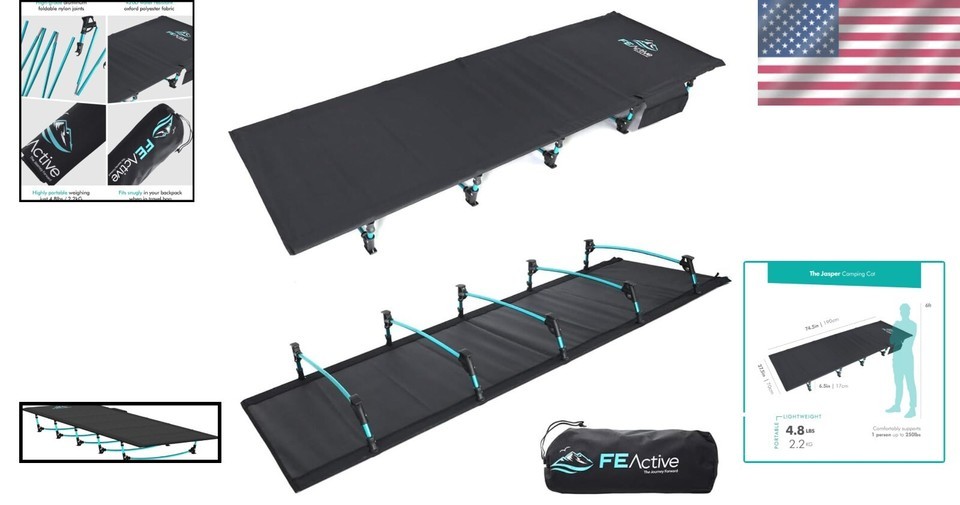 Durable Portable Camping Cot - Lightweight & Water-Resistant Sleeping Solution Item image 2